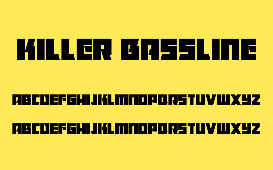 Killer Bassline font
