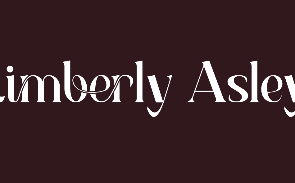 Kimberly Asley Demo font big