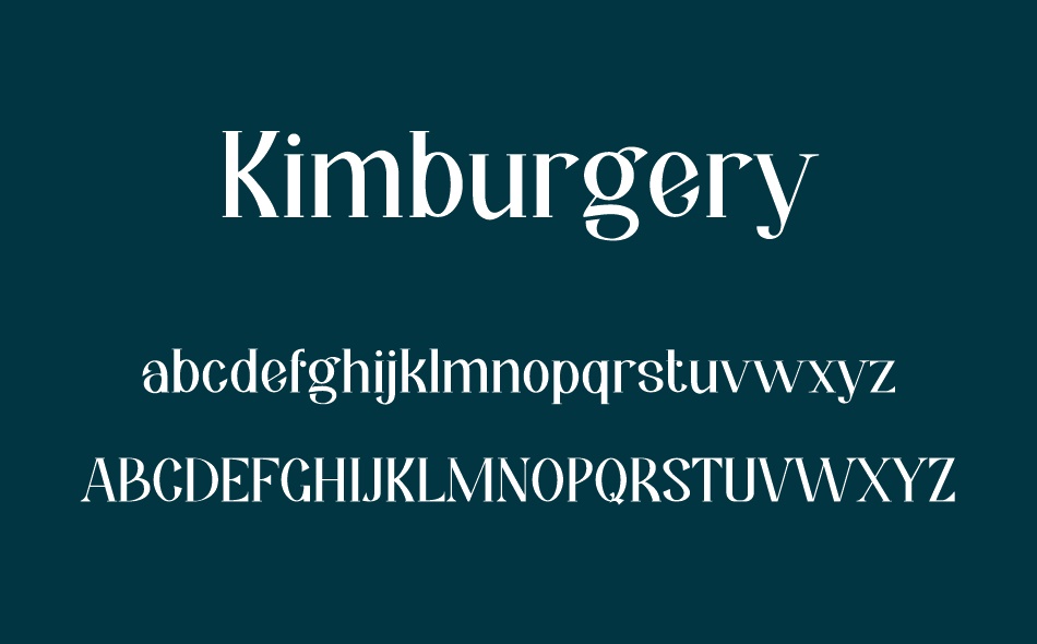 Kimburgery font