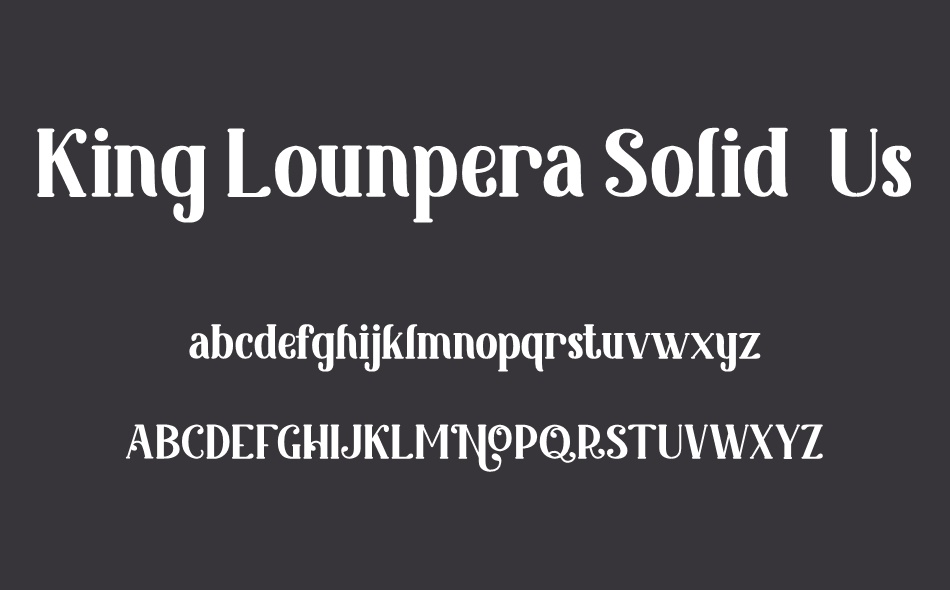 King Lounpera font