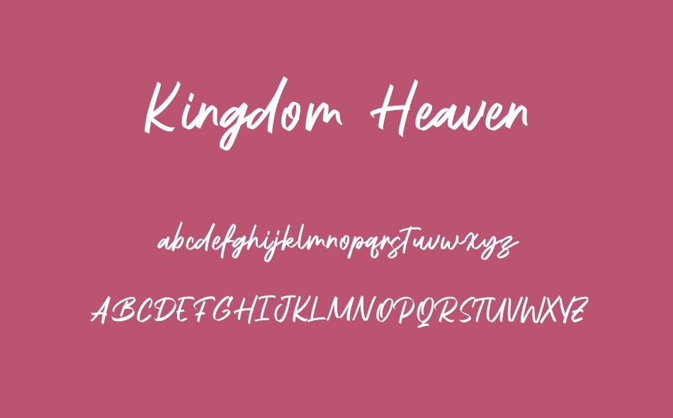 Kingdom Heaven font
