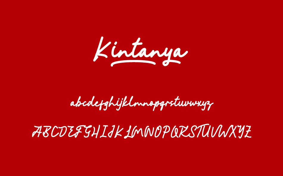 Kintanya font