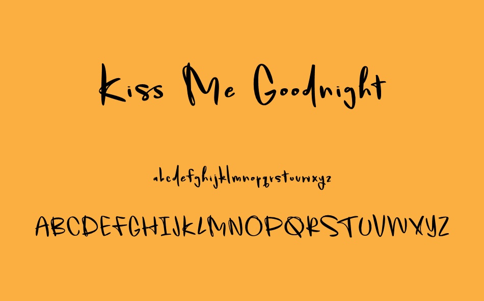 Kiss Me Goodnight font