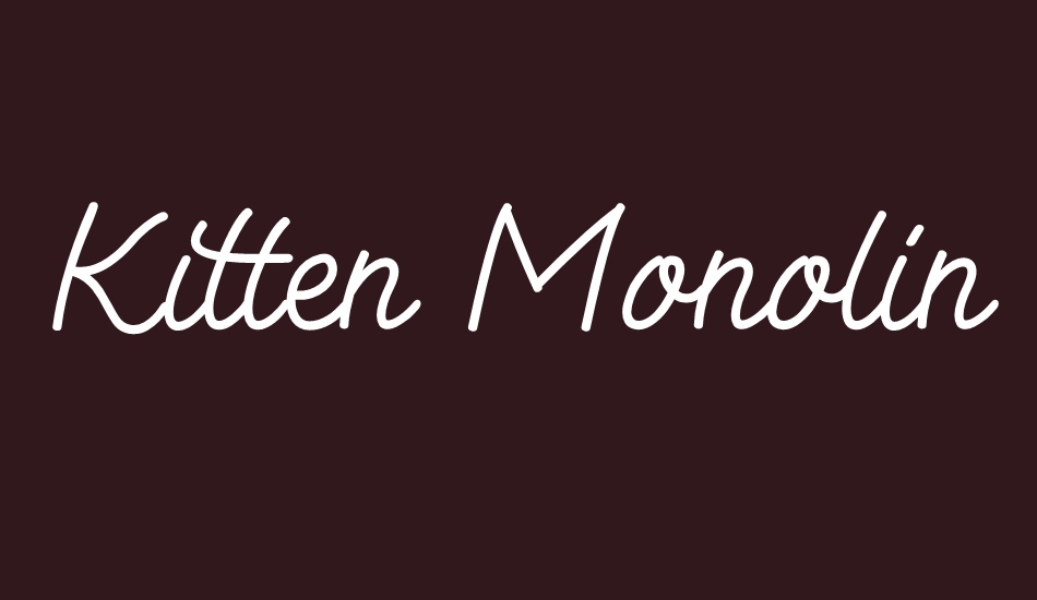 kitten-monoline font big