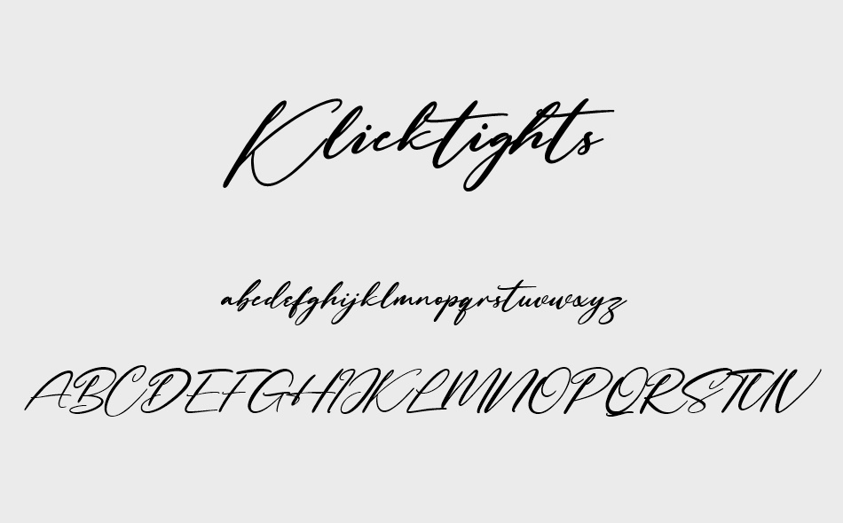 Klicktights font