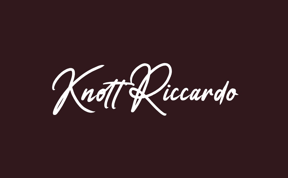 Knott Riccardo font big