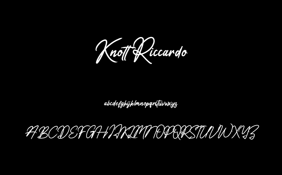 Knott Riccardo font