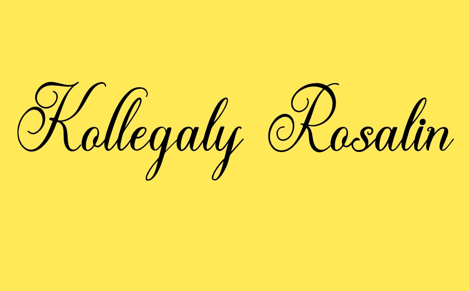 Kollegaly Rosalina font big