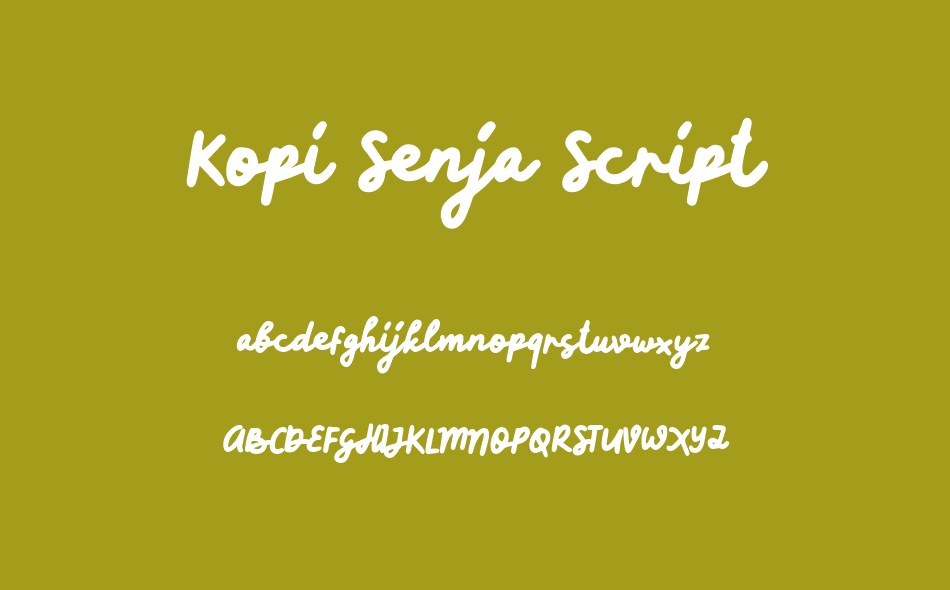 Kopi Senja Script font