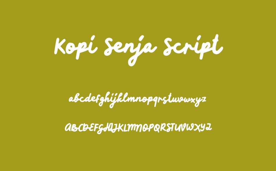 Kopi Senja Script font