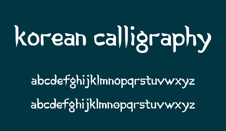 Korean Calligraphy free font