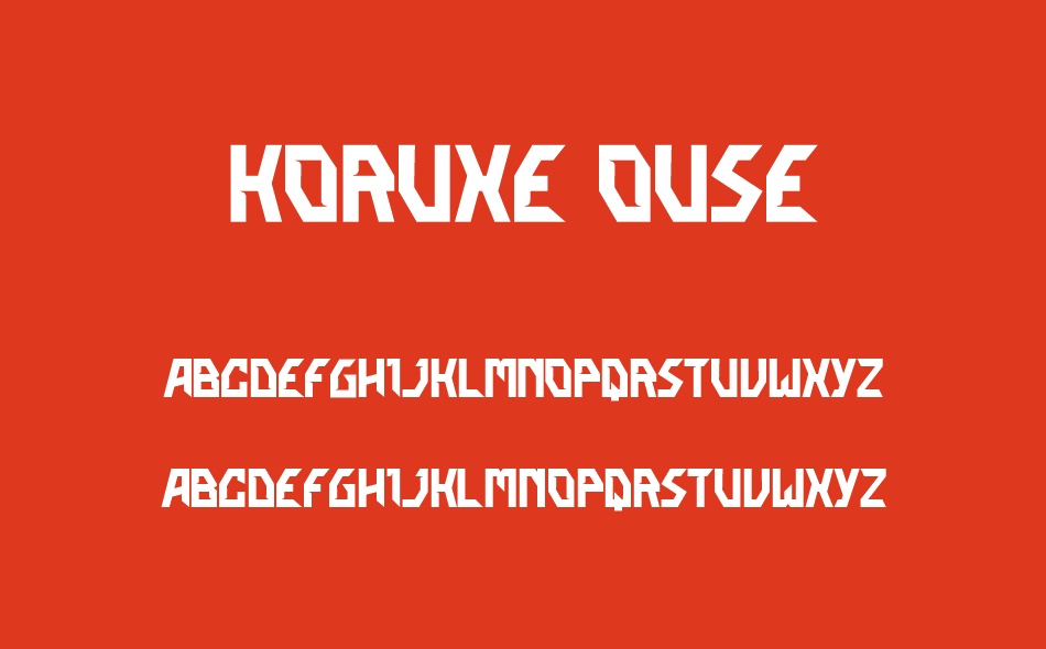 KORUXE OUSE font