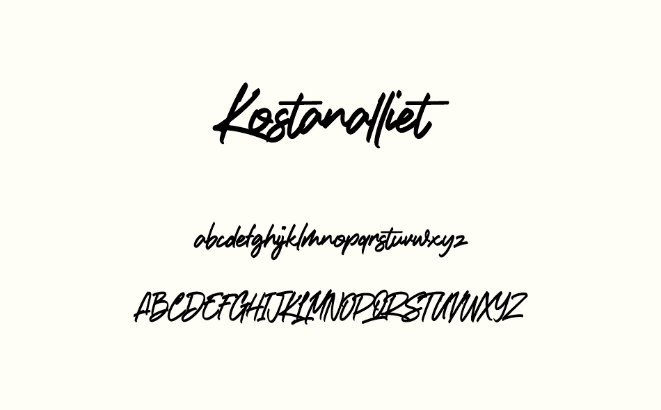 Kostanalliet font