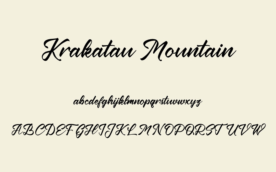 Krakatau Mountain font
