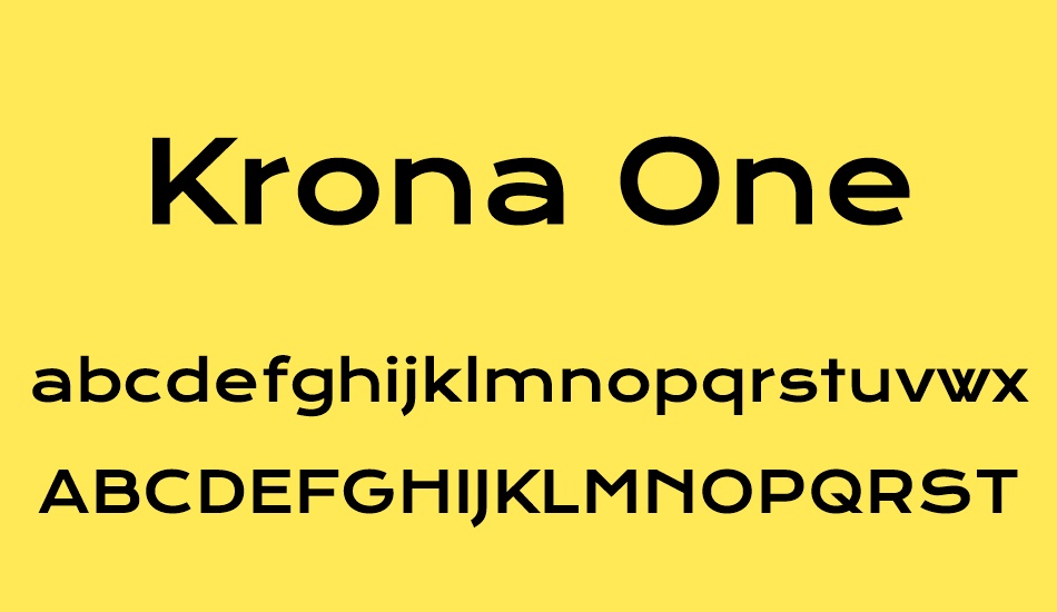 krona-one font