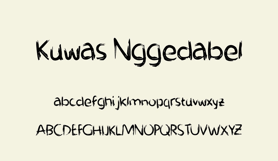 kuwas-nggedabel font