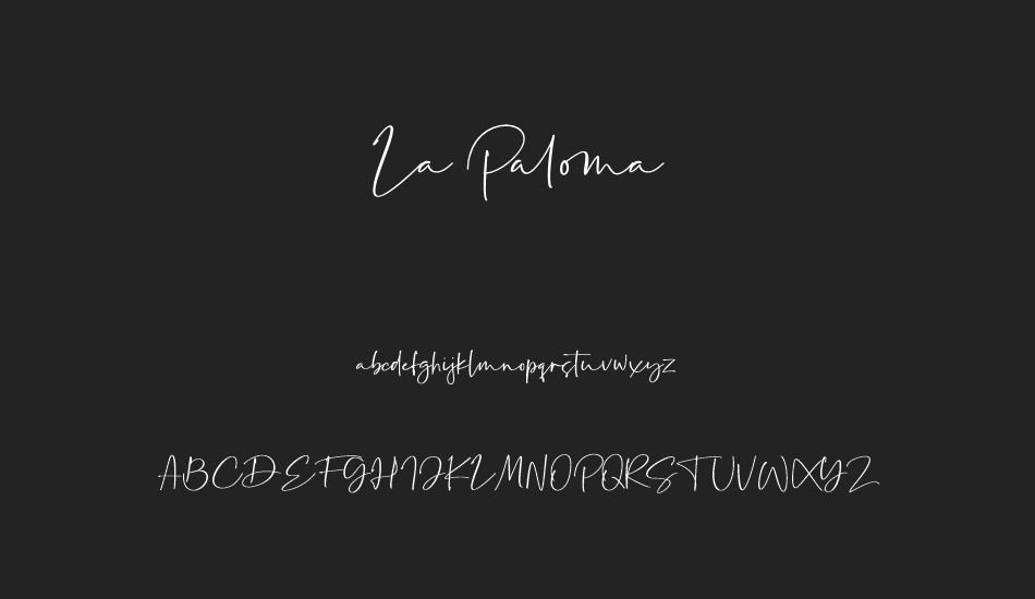 La Paloma font