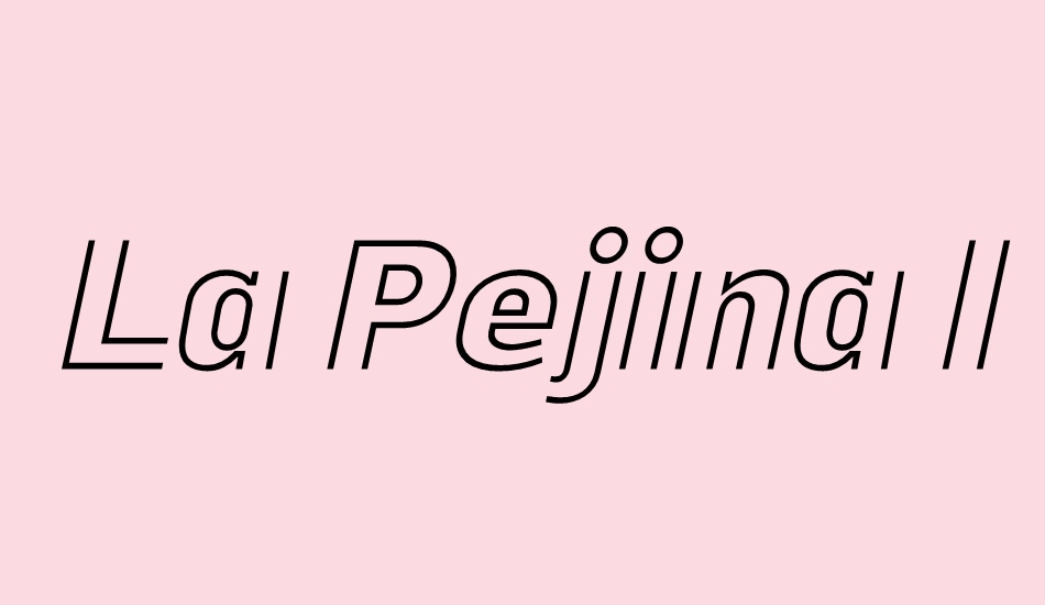 La Pejina Italic FFP font big