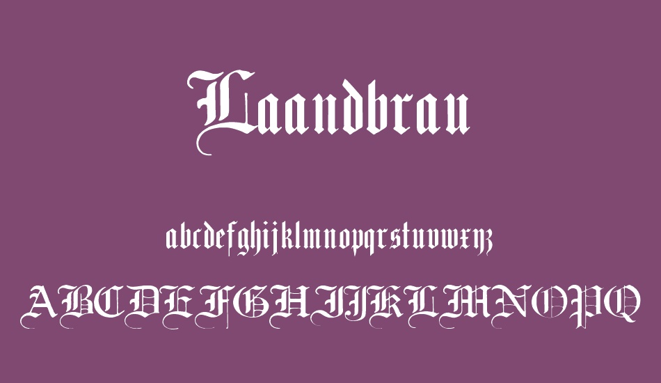 Laandbrau font