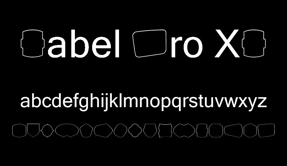 Label Pro XL Border font