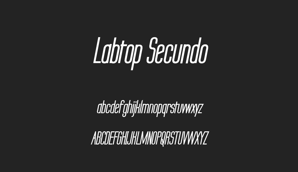 Labtop Secundo font