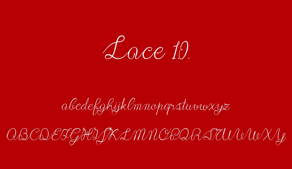 Lace 1.0. font