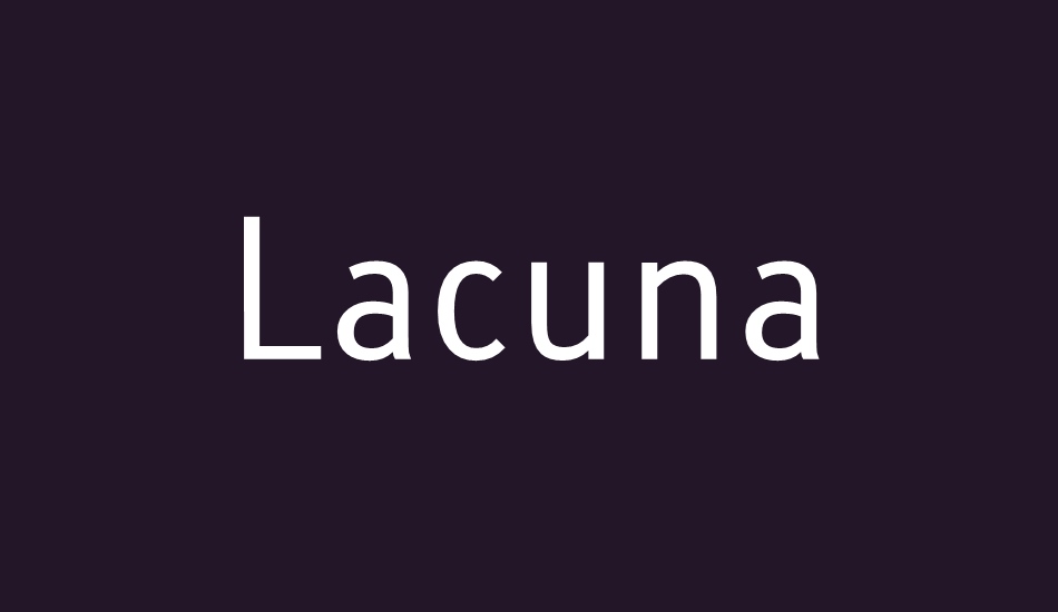Lacuna Regular font big