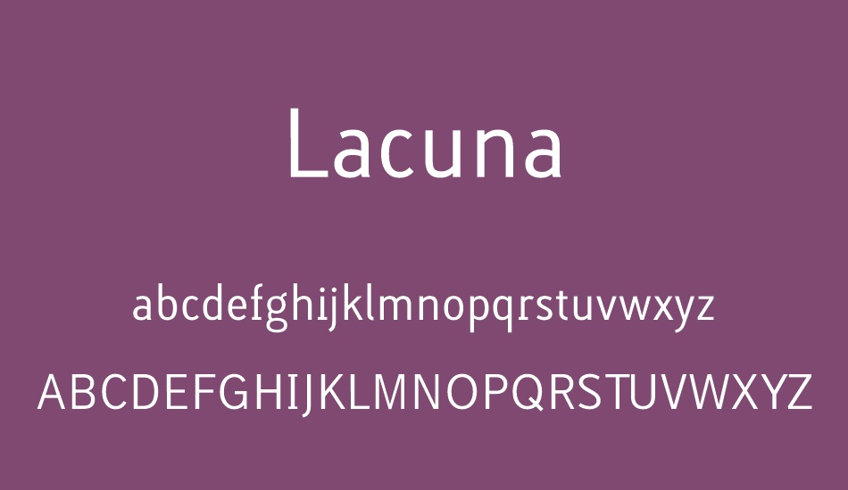 Lacuna Regular font