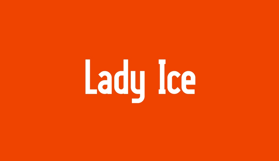Lady Ice font big