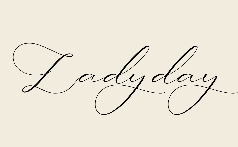 Ladyday font big