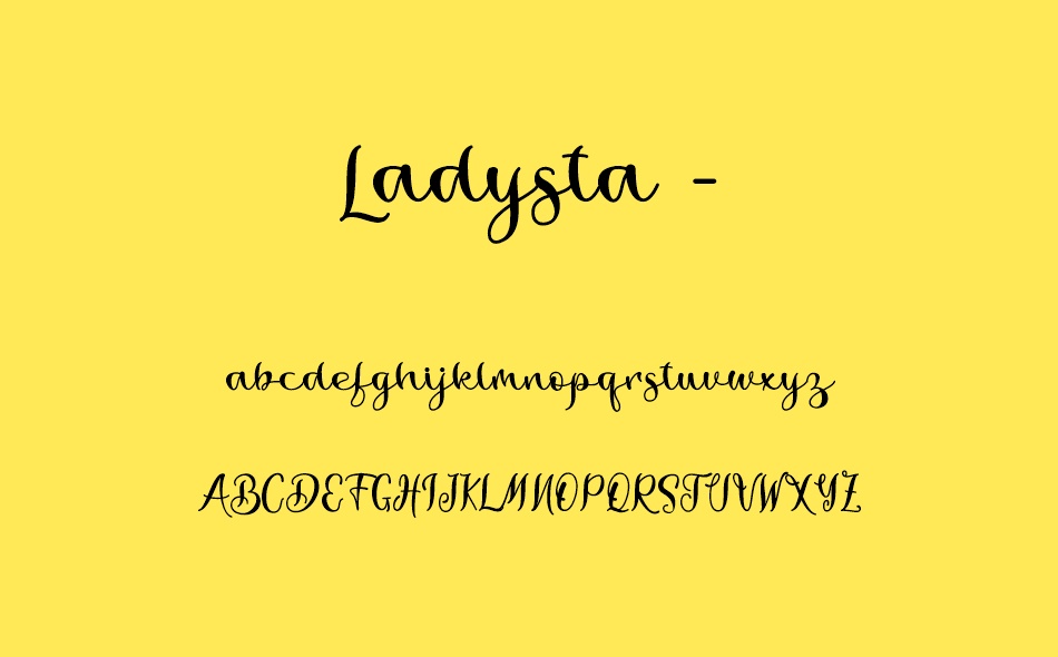 Ladysta font