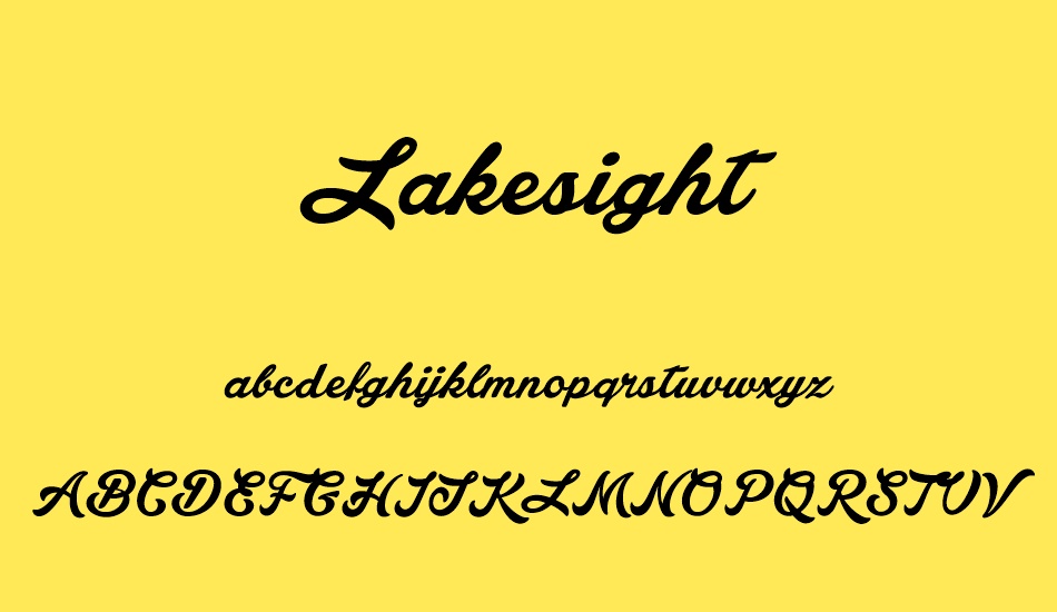 Lakesight Personal Use Only font