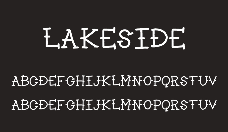 LAKESIDE font