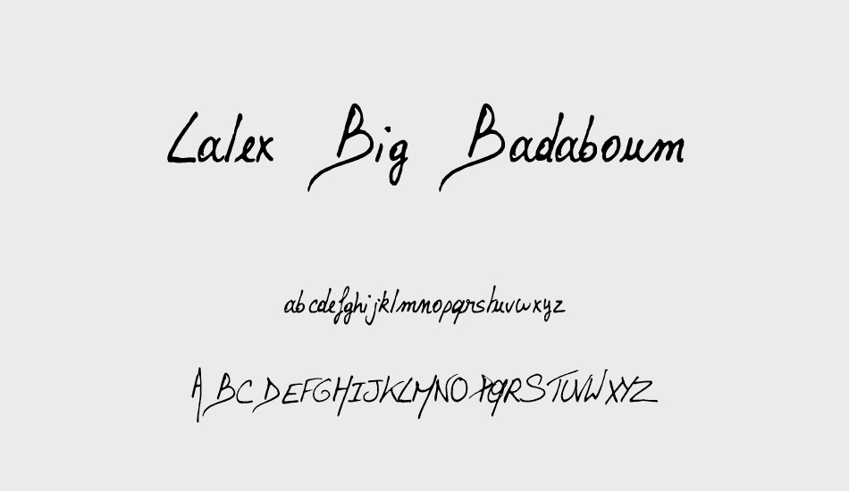 Lalex Big Badaboum font