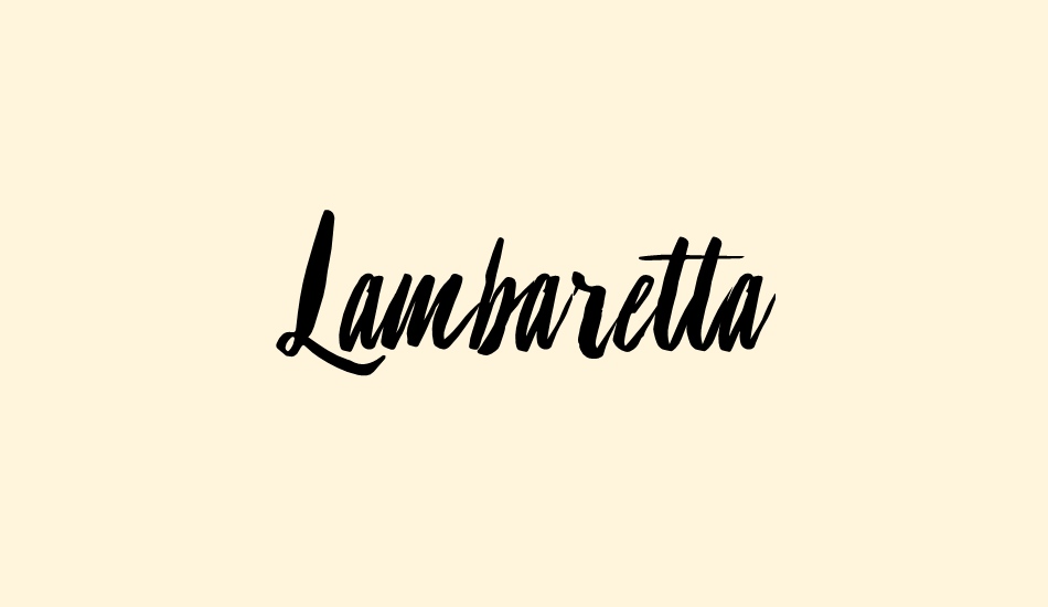 Lambaretta font big