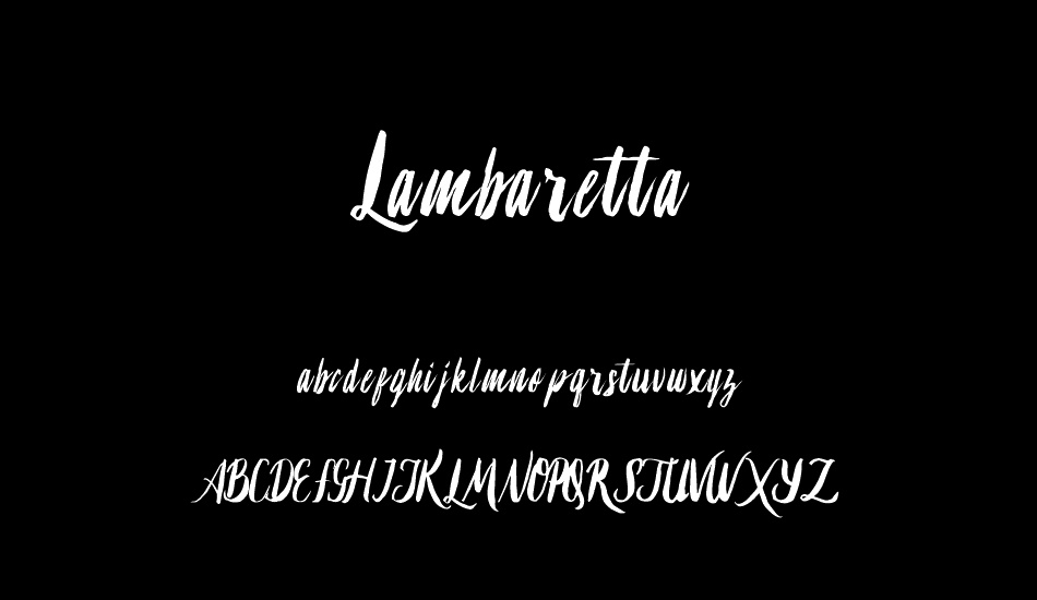 Lambaretta font