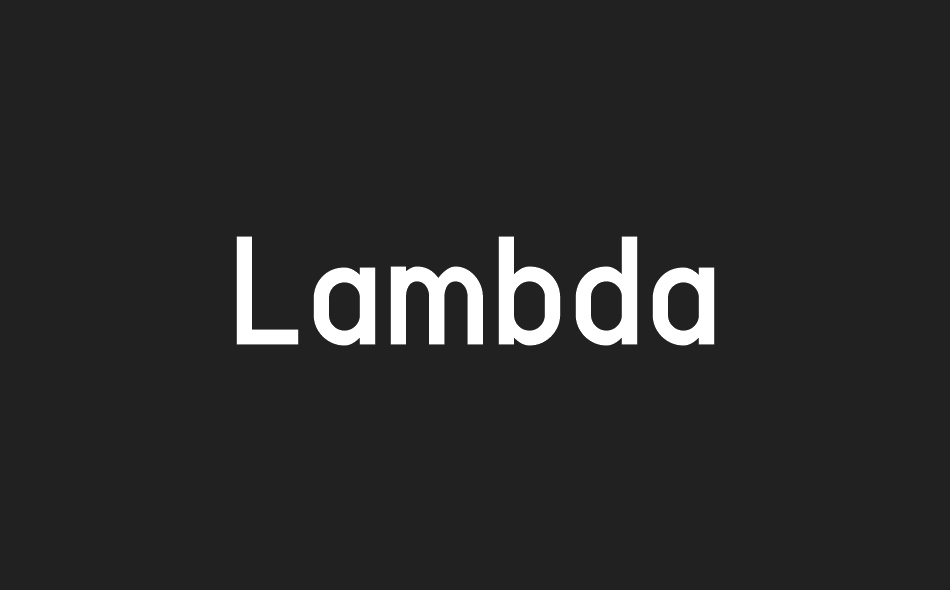 Lambda font big