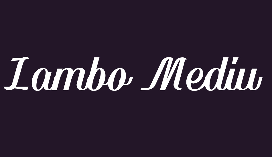 Lambo Medium font big