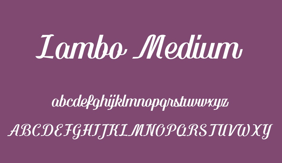 Lambo Medium font