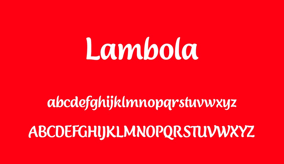 Lambola font