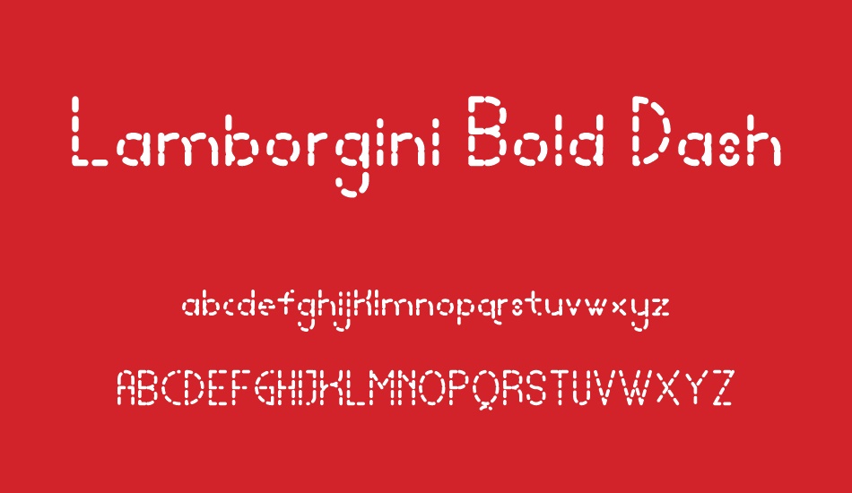 Lamborgini Bold Dash font