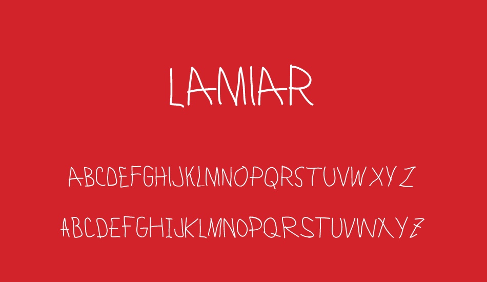 lamiar-regular font