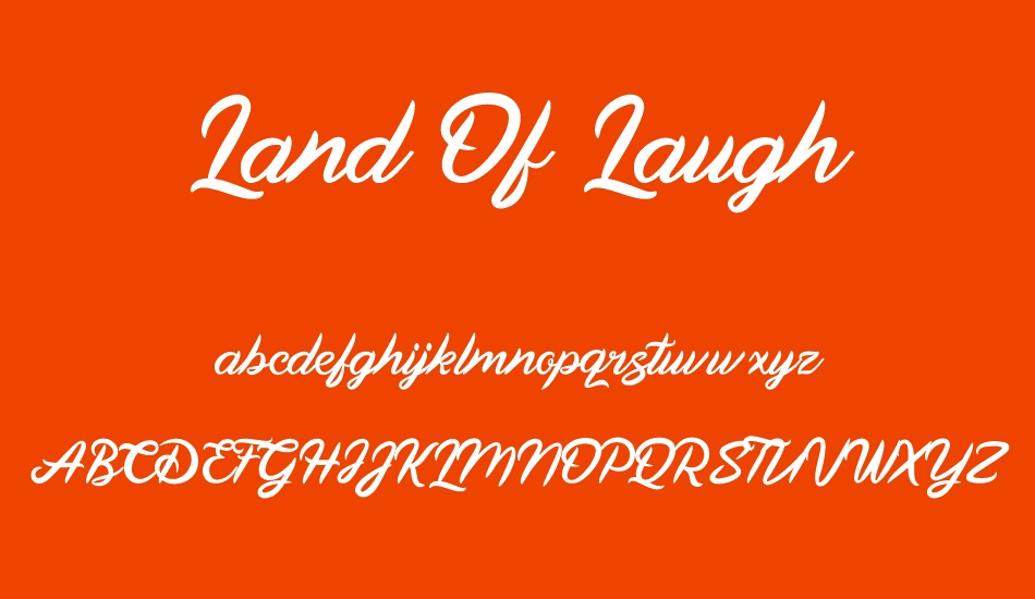 Land Of Laugh font