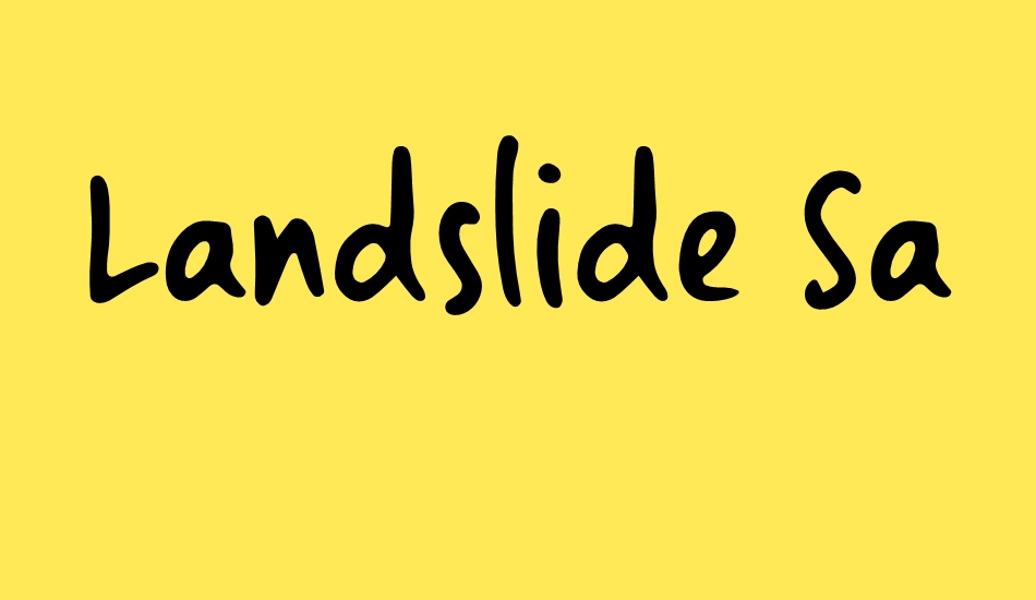 Landslide Sample font big