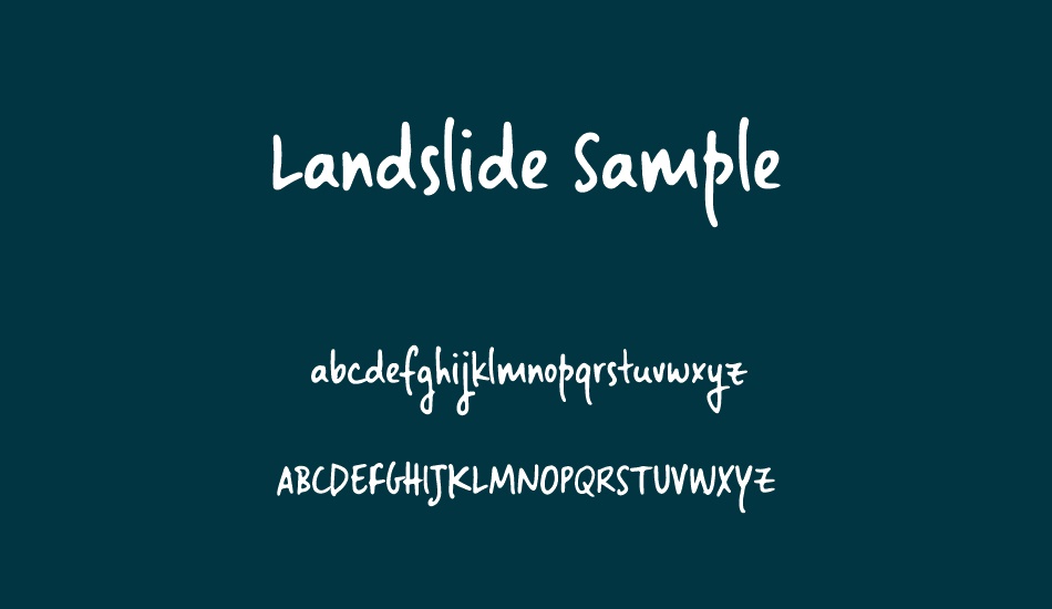 Landslide Sample font