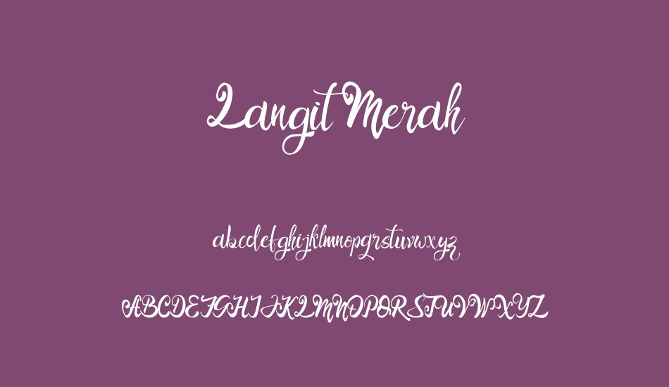 Langit Merah font