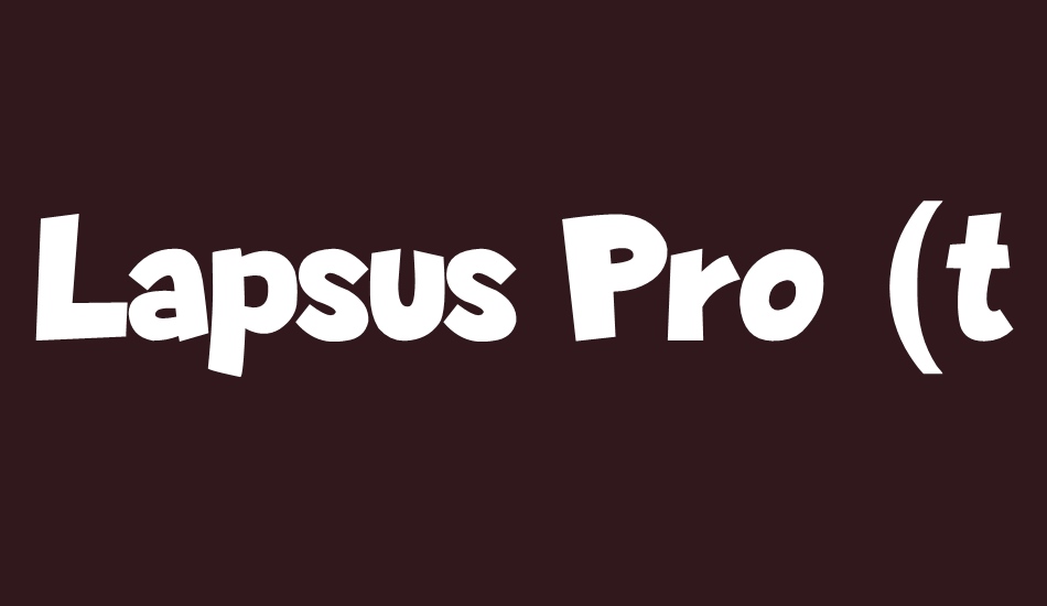 Lapsus Pro (theguybrush.com) font big