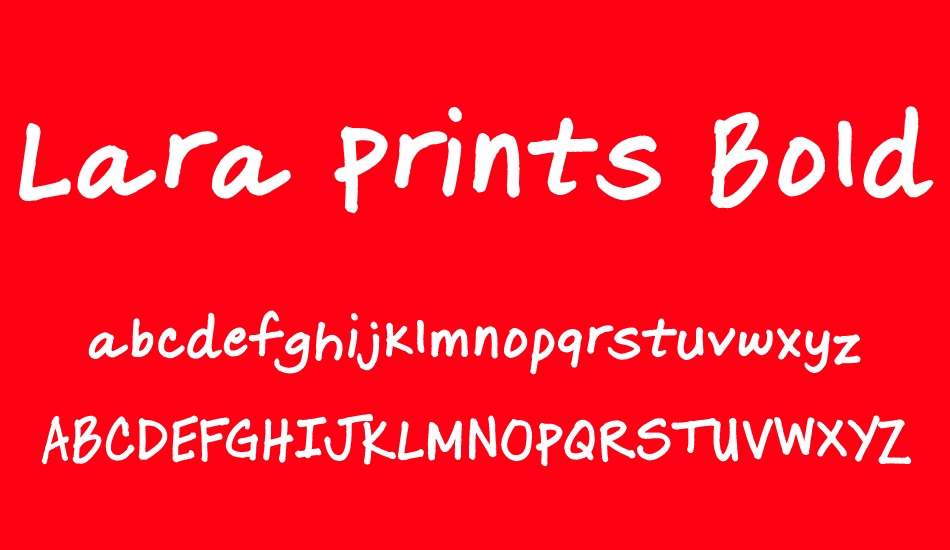 Lara Prints Bold font