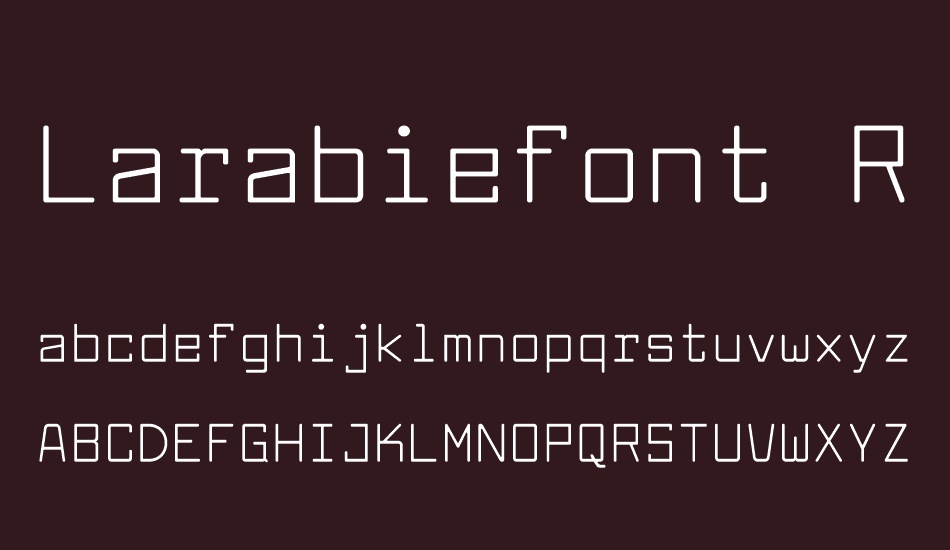 Larabiefont Rg font