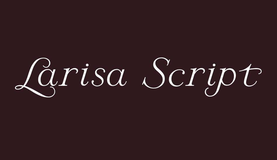 Larisa Script font big
